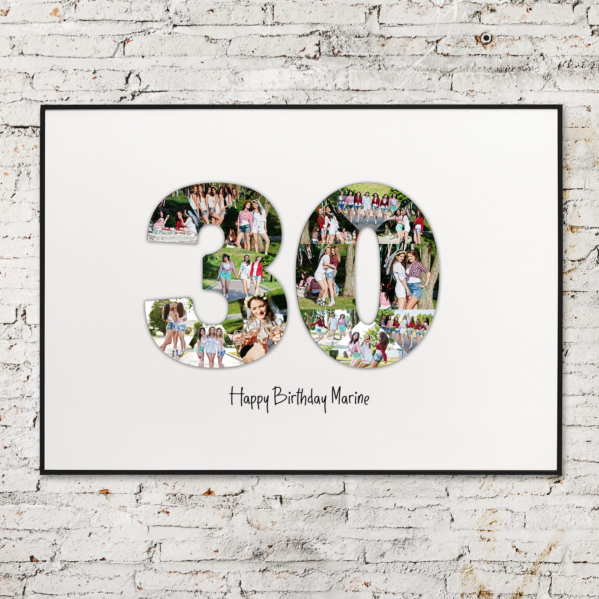 Cadeau d'anniversaire, Affiche Âge 1 à 99 Ans, Affiche Photo Personnalisé, Bon Anniversaire, Texte e