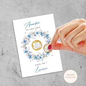 Demande témoin de mariage floral, carte à gratter témoin mariage, texte personnalisable, témoin homme, demande demoiselle d'honneur
