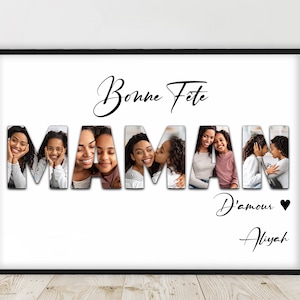 Mother's Day gift / PROMO/ Personalized word photo poster, Happy Mother's Day poster, customizable text and recipient