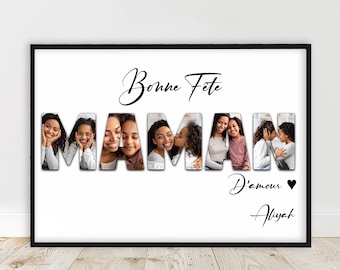 Mother's Day gift / PROMO/ Personalized word photo poster, Happy Mother's Day poster, customizable text and recipient