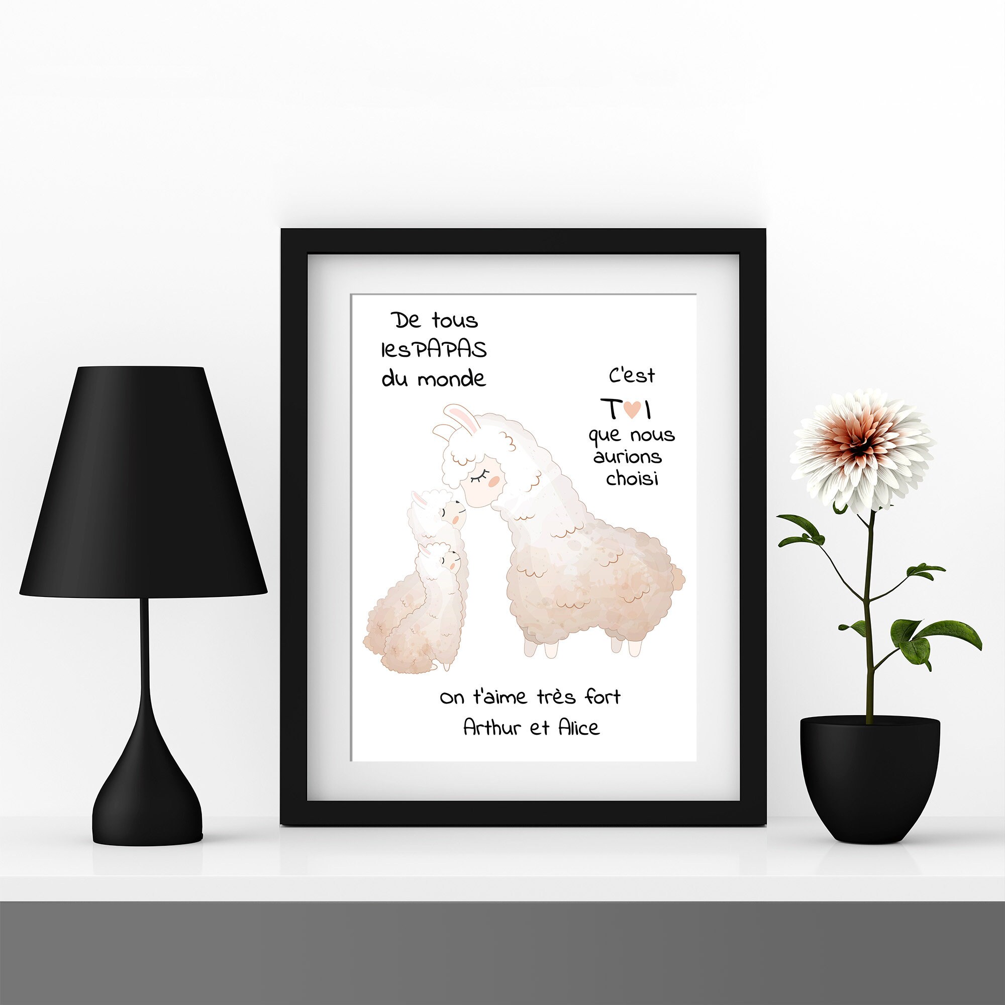 Affiche Papa Personnalisable, Affiche et Enfant, Idée Cadeau Fêtes Des Pères, Anniversaires, Noël ou