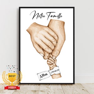 Poster del braccialetto di maternità, regalo di nascita personalizzato, poster A6/A5/A4/A3, braccialetto di nascita, regalo per la festa del papà, festa della mamma