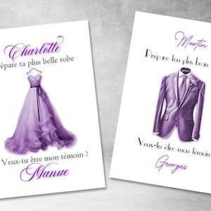 Cadeau témoin de mariage, couleur et texte personnalisables, témoin homme ou femme, demande garçon d'honneur, demande demoiselle d'honneur