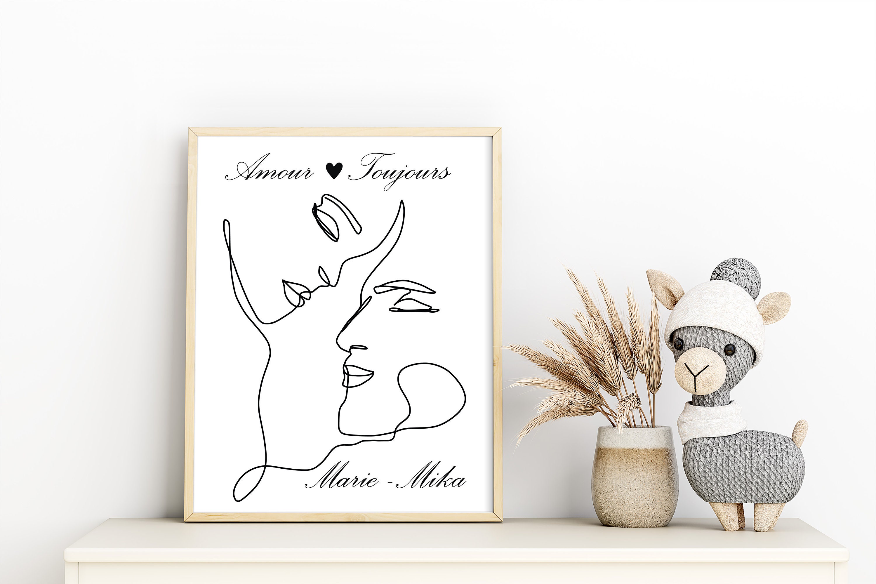 Affiche Couple Personnalisable, Affiche Amour Toujours, Idée Cadeau Saint Valentin, Anniversaire, No