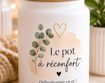 Pot à Biscuits Personnalisé Humour | Cadeau Maîtresse Nounou ATSEM AESH Orthophoniste Cantinière| Pot à Cookies | Métier Personnalisable