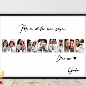 Poster mit personalisiertem Foto, optional Rahmen, Geschenk für Patentante, Patenonkel oder andere Empfänger