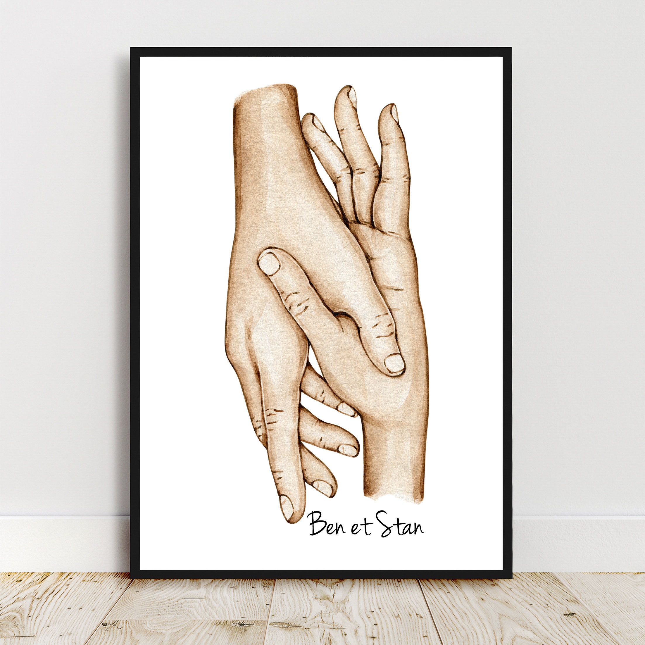 Portrait Personnalisé, Affiche Couple Nous, Texte et Couleur Personnalisable, Amour Couple, Cadeau P