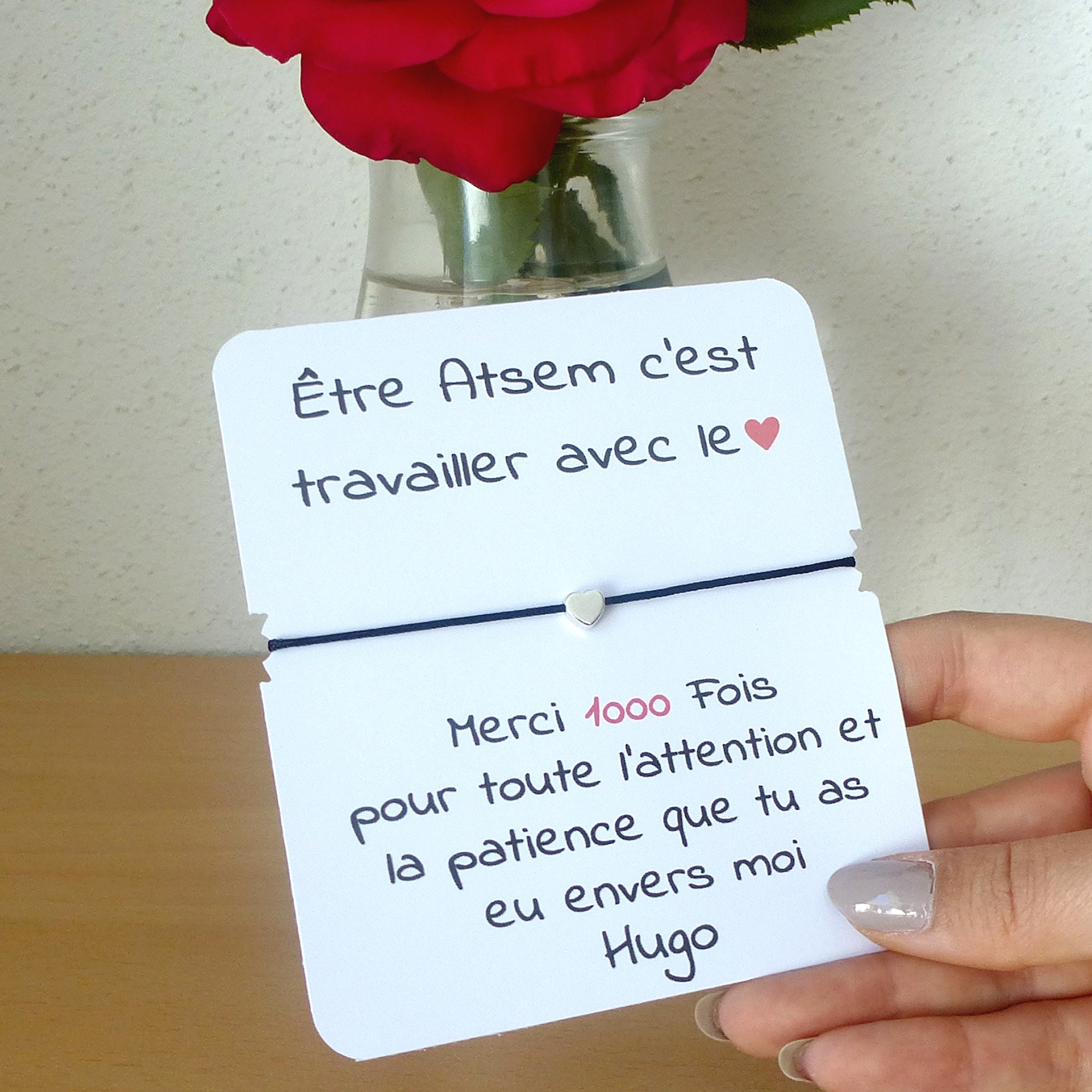 Atsem Gift, Bracelet and Customizable Thank You Card