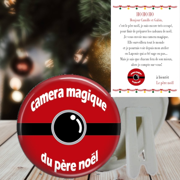 Camera Magique personnalisable et lettre du Père Noël, surveillance des enfants sages, liste cadeau de noël, magie de noël