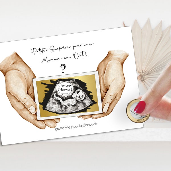 Cadre Photo Grossesse Échographie Avec Compte à Rebours - Éléphant Mignon Pour Future Maman