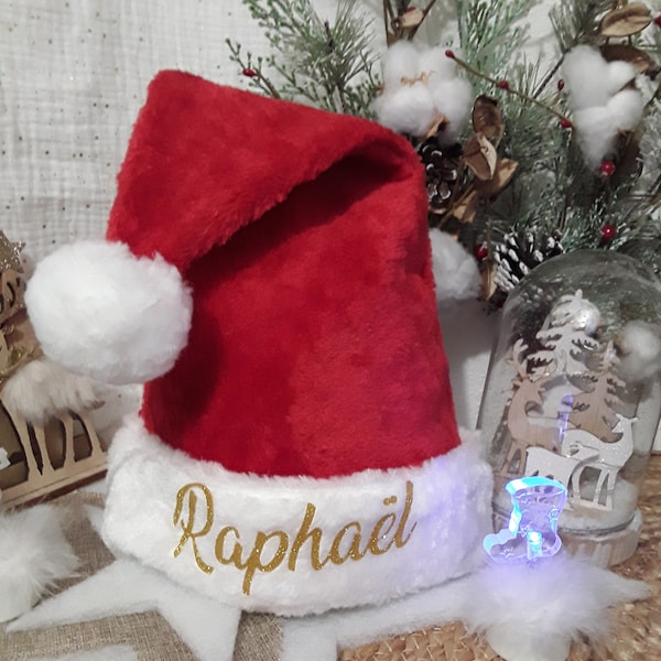 Personalized Christmas hat, Christmas hat with personalized first name, my first Christmas hat