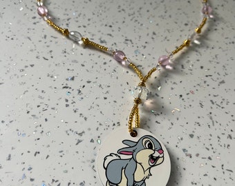 Rabbit Pendant Beaded Necklave