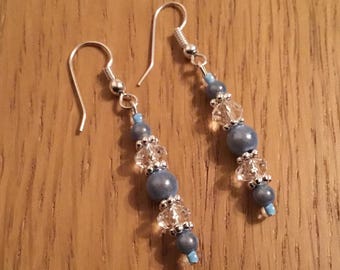 Pale blue earrings