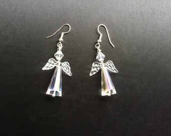 Christmas angel earrings