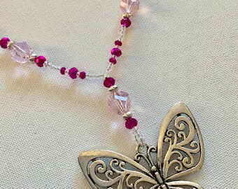 Large Butterfly Pendant Necklace