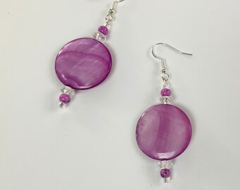 Purple Dangly Earrings