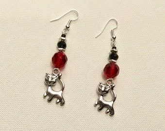 Dangle Cat Earrings