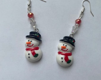 Snowman Earrings