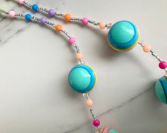 Pretty striped necklace