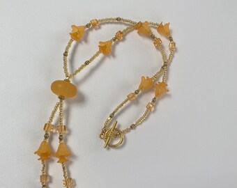 Orange Flower Necklace