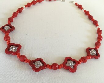 Red  choker neckkace