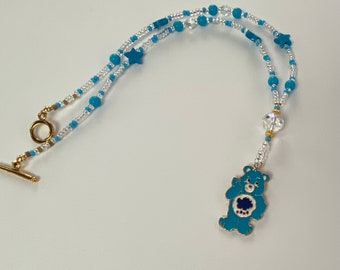 Blue Bear Pendant Necklace