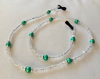 Pearl green bead spectacle chain