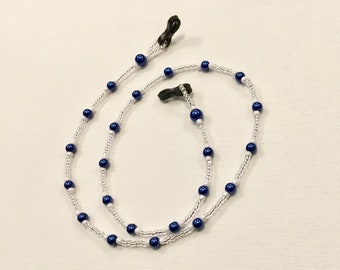 Blue Pearly Bead Spectacle Chain