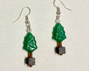 Little Christmas Tree Dangle Earrings