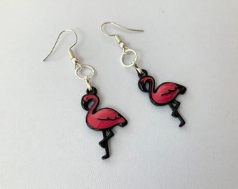 Pink Flamingo Dangle Earrings
