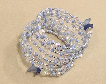 Pretty Blue Sparkle Memory Bracelet