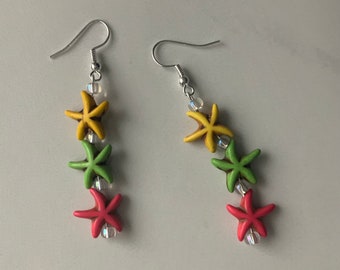 Dangly beaded earrings