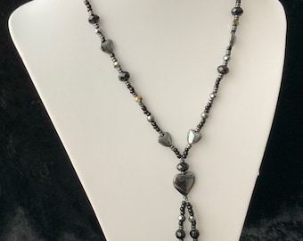 Grey Heart Necklace