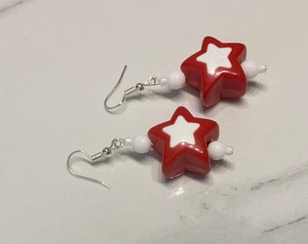 Chunky Star Dangle Earrings
