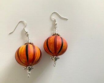 Bright Orange Chunky Earrings