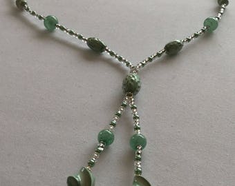 Light green and crystal necklace