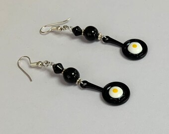 Frying Pan Dangle Earrings