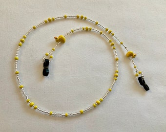 Little yellow duck bead spectacle chain