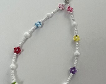 Pretty Flower Bead Phone Charm