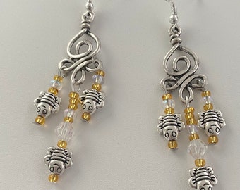 Happy Bee Dangly Earrings