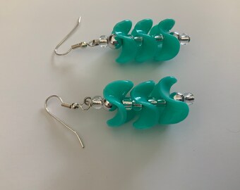 Green Novelty Dangly Earrings
