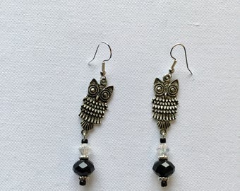 Owl Pendent beaded earrings