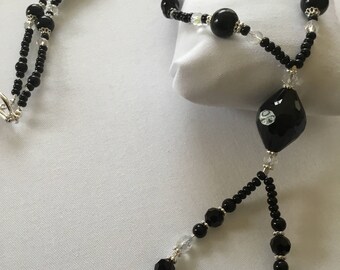 Black beaded necklace