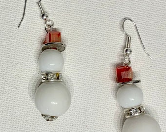 Festive Christmas Snowmen Earrings