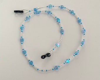 Blue Heart Bead Spectacle Chain