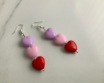 Pretty Heart Dangle Earrings