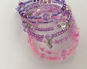 Purple and Pink Memory Bracelet