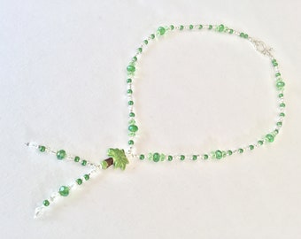 Green. Palm tree necklace