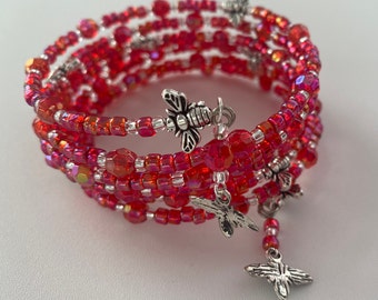 Bright sparkling Red Memory Bracelet