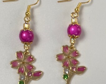 Flower Charm Earrings